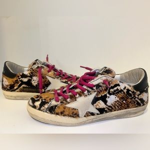 Golden Goose sneaker snake-printed dyed calf hair Signature leather star